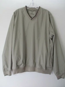 Izod Men's Size M Solid Gray Long Sleeve Lined Windbreaker Jacket w/ Pockets - Picture 1 of 12