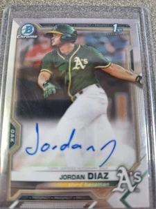 2021 Topps Bowman Chrome Jordan Diaz AUTO #CPA-JDI T450 - Picture 1 of 2