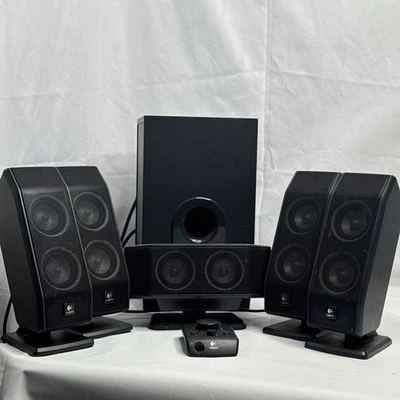 Logitech X-540 5.1 Surround Sound Computer Speakers  Complete Fully Functional - Image 1 of 4