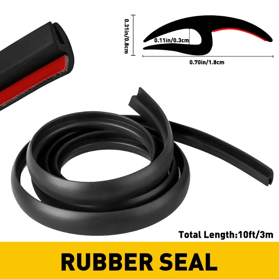 10Ft H-Shape Windshield Rubber Molding Seal Trim Universal For WindScreen Window - image 1 of 4