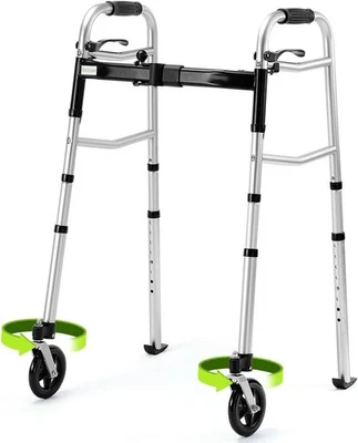 OASISSPACE COMPACT FOLDING WALKER, LIGHTWEIGHT, 300 LBS, 360° WHEELS, TRI-FOLD - Image 1 of 4