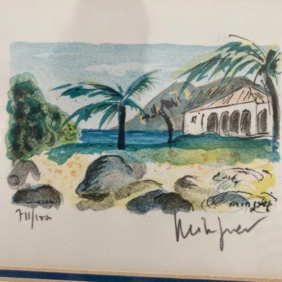 Impresión litográfica original Alexandre Minguet refrendada #711/1000 enmarcada mate Foto 1 de 4