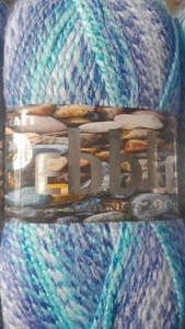 Woolcraft Pebble Chunky Yarn - 1 x 200g Blue Variegated - New - Picture 1 of 5