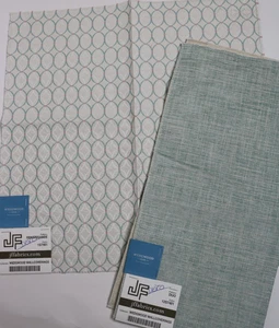 2 JF Fabrics 17"x17" Fabric Remnant "Wedgwood, Renaissance" Color: Blues - Picture 1 of 10