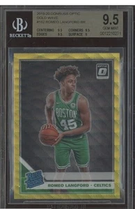 2019-20 Donruss Optic Gold Wave #182 Romeo Langford Celtics RC Rated BGS 9.5 - Picture 1 of 2