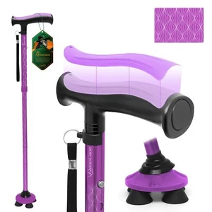 Walking Cane for Men & Women Walking Stick for Seniors Folding Canes Quad Can... - Picture 1 of 7