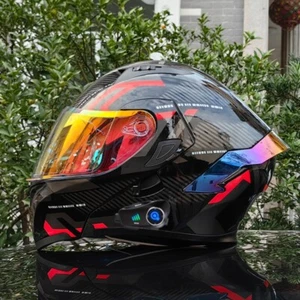 High Definition Camera Recorder Bluetooth Modular Double Visor Motorcycle Helmet - Bild 1 von 17