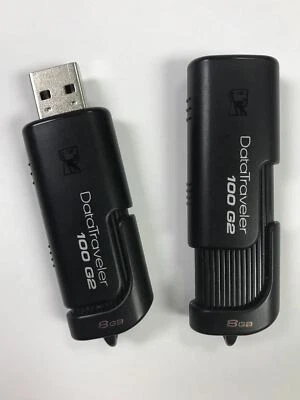 2 PCS Kingston DataTraveler 100 G2 8GB USB Flash Drive,DT-100G2/WMS1 FREE SHIP - Image 1 of 2