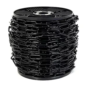 40 M Chaîne En Fer Zingué Couleur Noire din 5685/1 Mailles Ø3x26x6 MM - Imagen 1 de 5