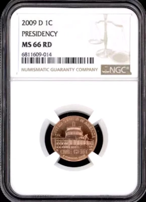 2009-D LINCOLN PRESIDENCY CENT NGC MS66RD UNC DETAILED COIN #AC - Image 1 of 2