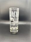 Jack Daniels Tennessee Whiskey Highball Portrait Glass Etched Clear Glass