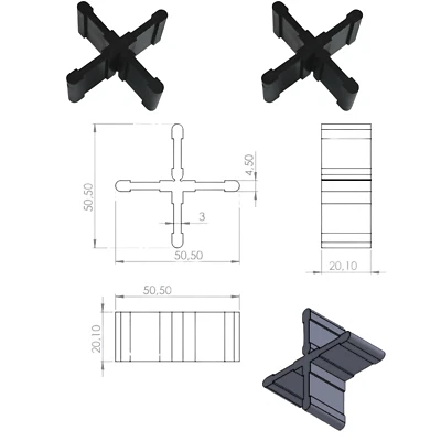 ISTATOOLS® ISTA® Fugenkreuze 5mm , Höhe 20mm – Perfekt für Terrassenplatten
