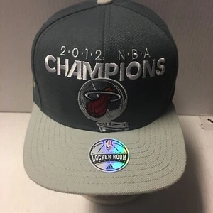Miami Heat adidas 2012 NBA Champions Official Locker Room Snapback Cap Hat - Picture 1 of 14