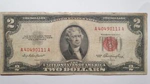 USA banknote 2 Two Dollars 1953, Red Seal, sn. 111A - Picture 1 of 3