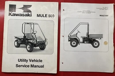 Manual de servicio de vehículo utilitario Kawasaki KAF300-A1 1991 original Mule 500 - JBU Foto 1 de 4