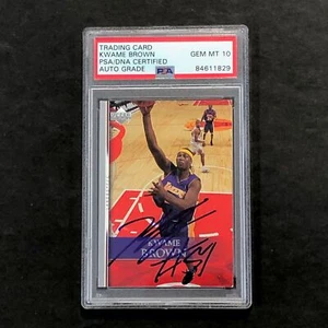 2007-08 Upper Deck First Edition #41 Kwame Brown Signed Card AUTO 10 PSA Slabbed - Picture 1 of 2