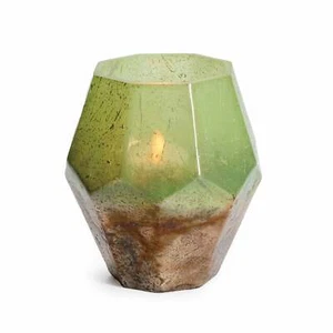 Hex Glass Hurricane Vase 9.75 Inch - Picture 1 of 1