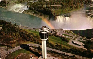 Seagram Tower Niagara Falls Canada Horseshoe Rainbow 1963 Aerial View Postcard - Picture 1 of 2