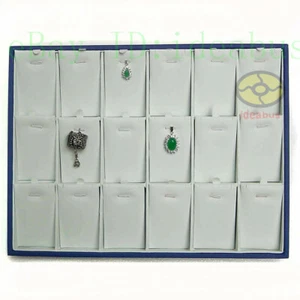 Faux Leather Pendants Earrings Jewelry Display Tray Holder Organizer 13.7x9.7" - Picture 1 of 8