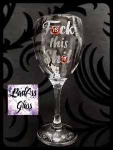 *ATTENZIONE* Rude Naughty Divertente Giuramento Parola 'Fck This Sht' Regalo Bicchiere da Vino Adulto! - Foto 1 di 1