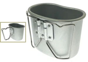 Original Belgian Belgium army canteen cup mug mess Aluminum pot bushcraft NEW - Picture 1 of 2