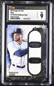 2016 Topps Tier One Relics Triple Swatch /25 Robinson Cano #T1TR-RCA - Picture 1 of 4