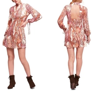 Free People All Dolled Up Minidress Ivory Women’s Size Medium Boho - Picture 1 of 7