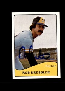 Rob Dressler 1979 TCMA Spokane Indians authentic autographed card