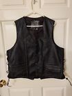 USA Bikers Dream Apparel Leather Motorcycle Vest Lined Native American Size 50