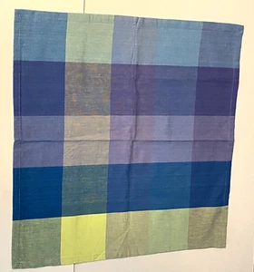 Pottery Barn Multicolor Plaid 100% Cotton Place Mats or Large Napkins Set of 4 - Picture 1 of 15