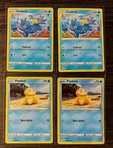 3x Golduck 025/203 & 2x Psyduck 024/203 Pokemon card Evolving Skies NM - Picture 1 of 2