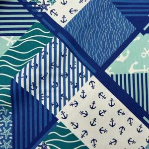 Tessuto Panama Mare Patchwork 50 Cm 7509 - Foto 1 di 6
