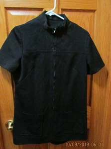 Black Women's Petite Adult uniform-style shirt/Halloween shirt Polyester - Picture 1 of 3