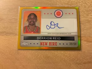 2024 Topps Cromo McDonald's All-American Nuevo Alquiler Derrion Reid Dorado Automático 39/50 - Imagen 1 de 2