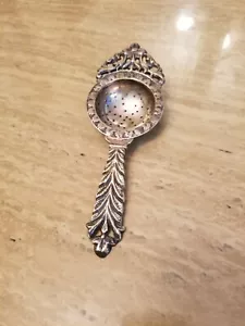 Vintage Tea Strainer Brass and Silver Plated 1940s R.T.C. R.P.N.S Art Deco. - Picture 1 of 12