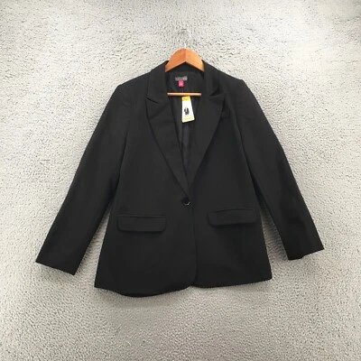 Vince Camuto Blazer Womens M Black Long Sleeve Flap Pockets Button Lined NEW - Изображение 1 из 4