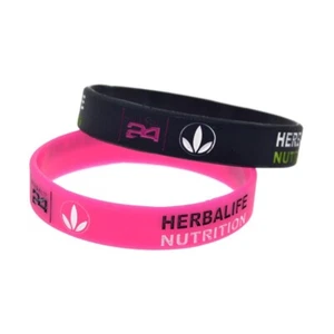 Braccialetti personalizzati herbalife nero/rosa 2pz - Foto 1 di 4