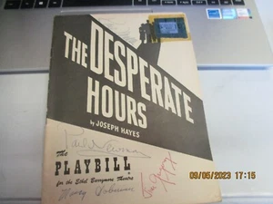 Playbill The Desperate Hours 14 de mayo de 1955 elenco FIRMADO por Paul Newman Karl Malden - Imagen 1 de 2