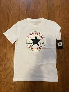 Converse Boys Chuck Patch T-Shirt Size LARGE White - Picture 1 of 3