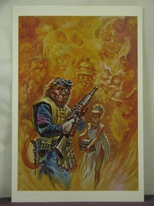 Kelly Freas signed art postcard w cover ar,Pandora's Planet by Christopher Anvil - Imagen 1 de 3