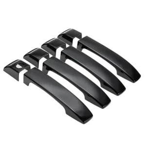 GLOSS BLACK DOOR HANDLE COVER FIT LAND ROVER RANGE VOGUE L322 2002-2012 PREMIUM - Picture 1 of 7