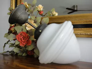 Deckenlampe Jugendstil Hängelampe Antik Messing Deckenleuchte Glas Art déco Edel - Bild 1 von 7