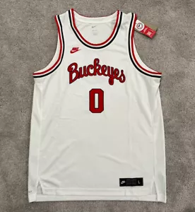 Nike Ohio State Buckeyes Retro Throwback Basketball Jersey White Mens Size Large - Picture 1 of 10