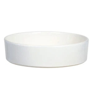 Japanische 8,5" D weiße Ikebana Vase Suiban Keramik rund Bonsai Blumenbehälter - Bild 1 von 1