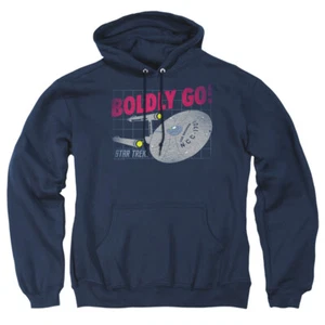 Star Trek TAS "Boldly Go" Pullover Hoodie, Sweatshirt or Long Sleeve - Picture 1 of 10