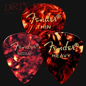 24 x Fender 451 Celluloid Shell Guitar Picks Plectrums Thin, Medium or Heavy - Picture 1 of 1