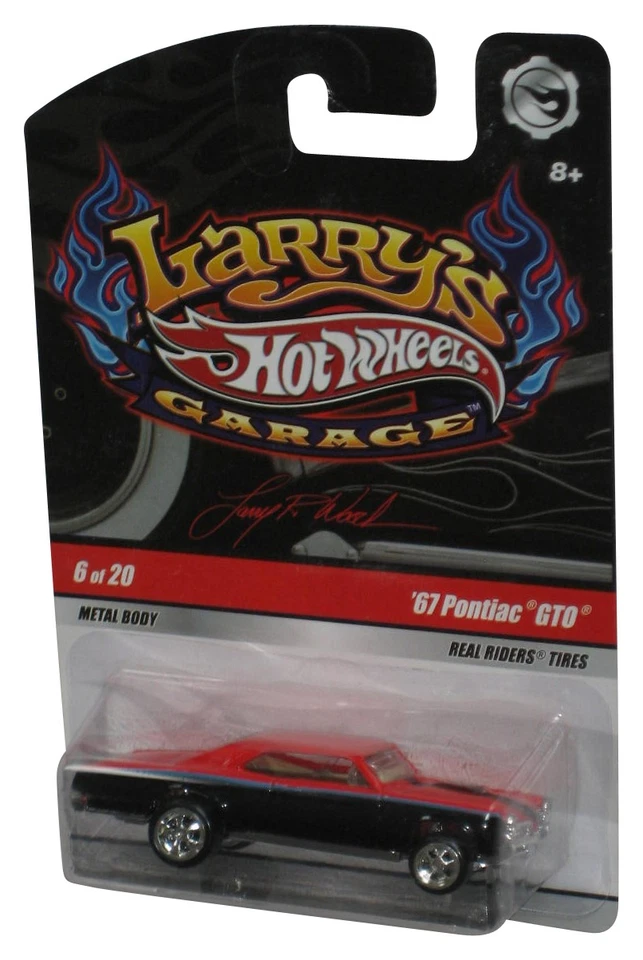Pontiac GTO Real Riders Car 6/ Hot Wheels Larry's Garage (2008) rojo y negro '67 Foto 1 de 1
