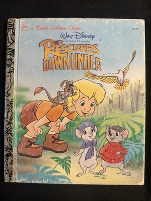 Vintage A Little Golden Book Walt Disney’s The Rescuers Down Under 1990 #5437 Foto 1 de 4