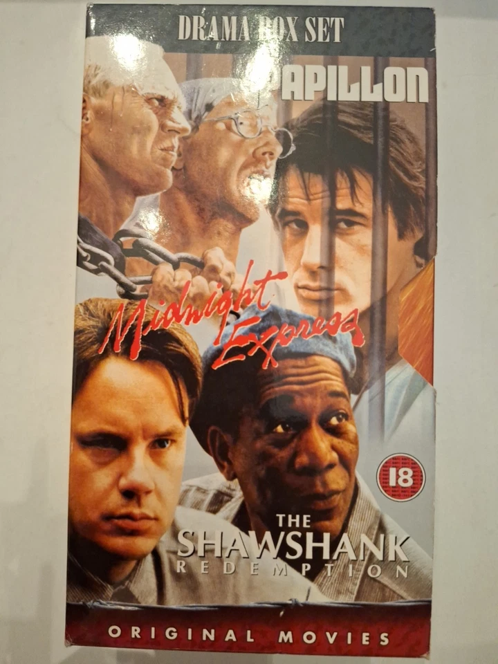 Papillon/Midnight Express/Shawshank Redemption [VHS, Box Set]  Nice Clean Tapes - Image 1 of 4