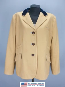 STAJAN ART & FASHION Womens Jacket Brown-Sand Blazer Size 46 Cotton - Picture 1 of 19